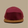 5 Panel Blank Burgundy Brown Suede