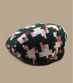 Kangol 504 Pixelated Plaid Pine Cream -Monde Chapeau 504 pixelated plaid pine cream 2