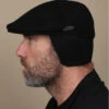 Kangol 504 Wool Earflap Noir -Monde Chapeau 504 wool earflap noirBeret20noir20cache20oreilles2050420wool20earflap20noir