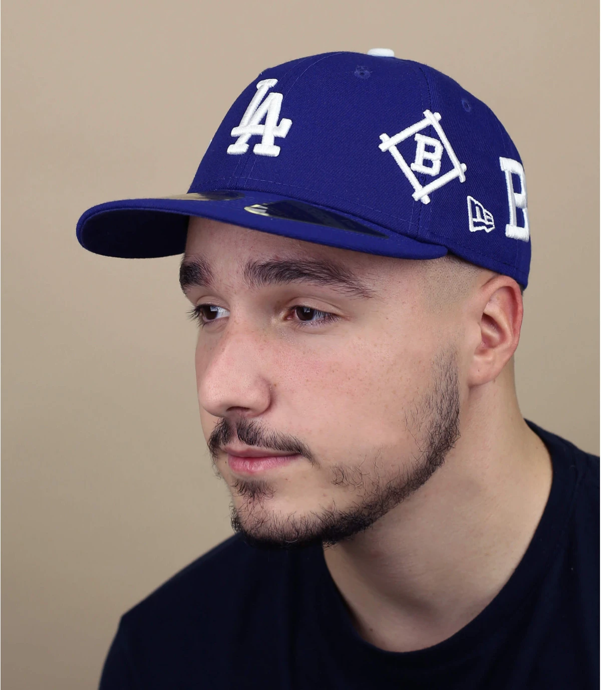 NEW ERA All Over Logo 5950 Low Profile LA 3 NEW ERA All Over Logo 5950 Low Profile LA