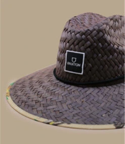 Brixton Alpha Square Sun Hat Brown Straw -Monde Chapeau alpha square sun hat brown straw 2