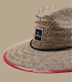 Brixton Alpha Square Sun Hat Tan Aloha Red -Monde Chapeau alpha square sun hat tan aloha red 2