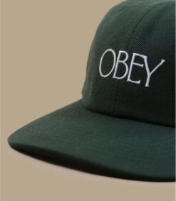 OBEY Basque 6 Panel Strapback Dark Cedar -Monde Chapeau basque 6 panel strapback dark cedar 2