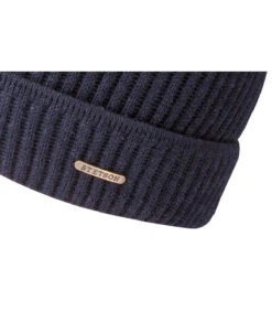 Stetson Beanie Merino Wool Navy 7 Stetson Beanie Merino Wool Navy -Monde Chapeau beanie merino wool navybonnet20revers20bleu20laine