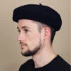 Beret Classique Noir 1 Beret Classique Noir -Monde Chapeau beret classique noirBeret20homme20noir20Beret20classique20noir