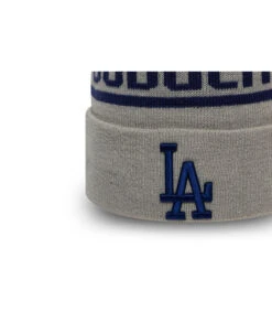 NEW ERA Bobble Knit LA Gray 7 NEW ERA Bobble Knit LA Gray -Monde Chapeau bobble knit la graybonnet20Dodgers20gris20pompon