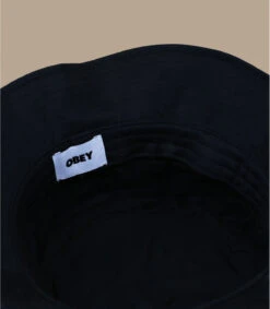 OBEY Bold Twill Bucket Black -Monde Chapeau bold twill bucket black 2