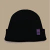 Bonnet Ahoy Black Purple. Eco & Fabriqué En France 1 Bonnet Ahoy Black Purple. Eco & Fabriqué En France -Monde Chapeau bonnet ahoy black purple eco fabrique en france