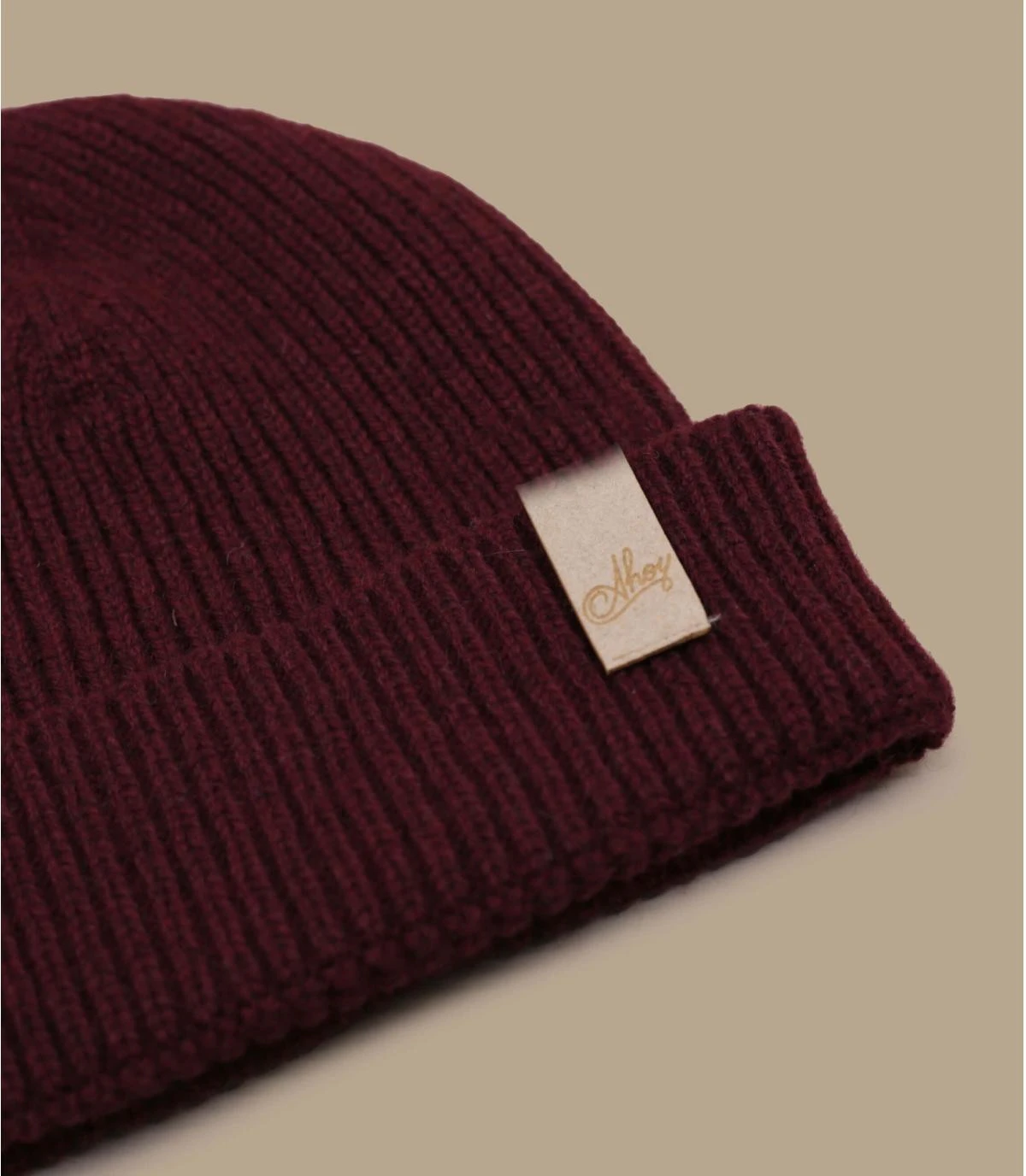 Bonnet Ahoy Burgundy Beige. Eco & Fabriqué En France 4 Bonnet Ahoy Burgundy Beige. Eco & Fabriqué En France – Image 2