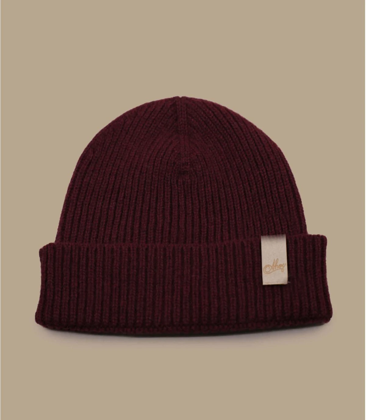 Bonnet Ahoy Burgundy Beige. Eco & Fabriqué En France 3 Bonnet Ahoy Burgundy Beige. Eco & Fabriqué En France