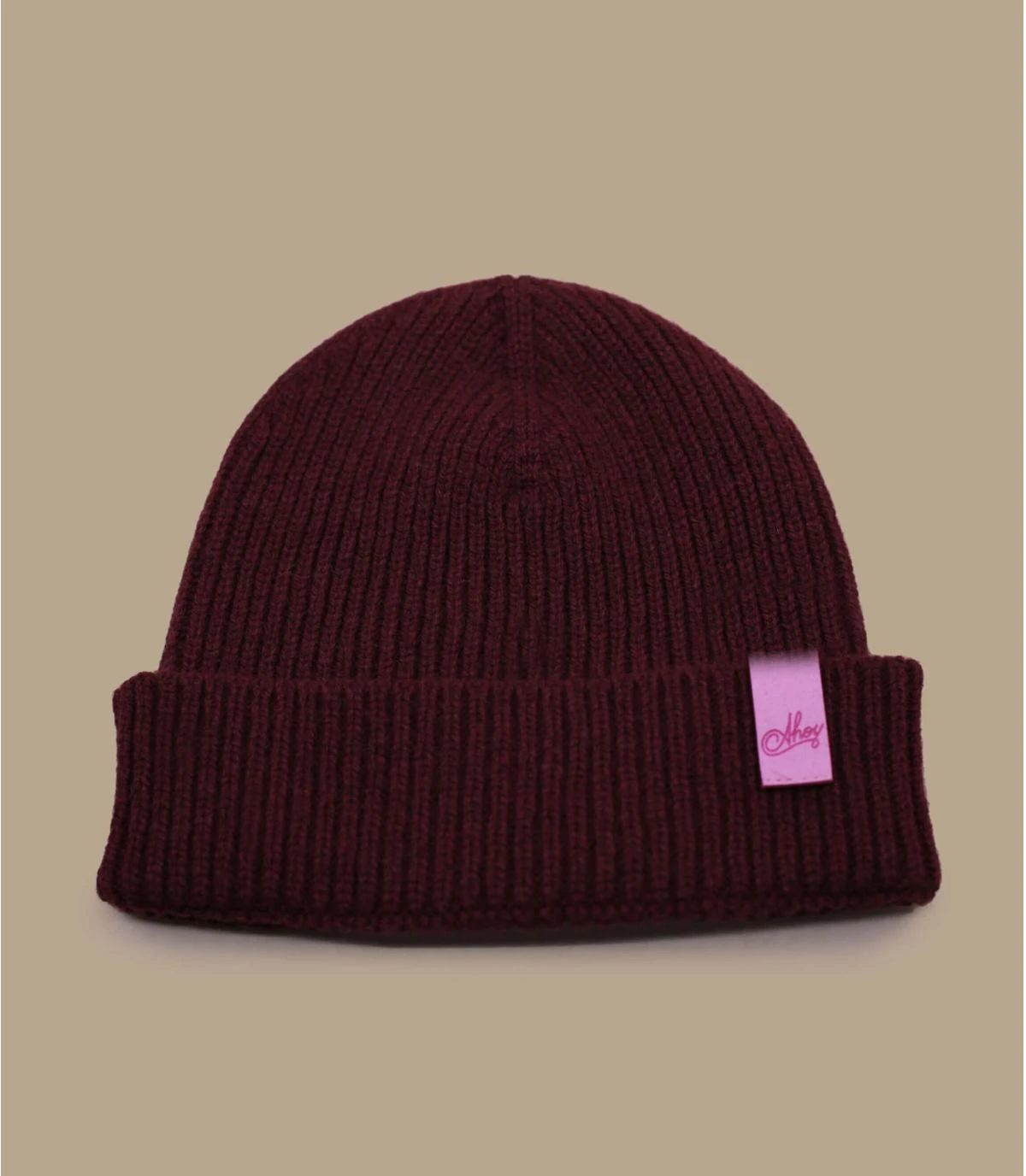 Bonnet Ahoy Burgundy Pink. Eco & Fabriqué En France 3 Bonnet Ahoy Burgundy Pink. Eco & Fabriqué En France