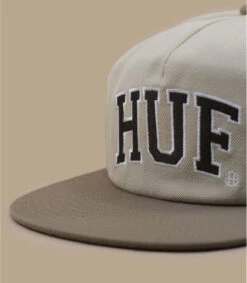 HUF Casquette Arch Logo Snapback Cream -Monde Chapeau casquette arch logo snapback cream 2
