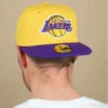 NEW ERA Casquette Lakers 59fifty Jaune -Monde Chapeau casquette jaune lakers
