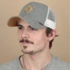 Casquette Trucker HFT Jersey Patch Grey Heather -Monde Chapeau casquette trucker hft jersey patch grey heather