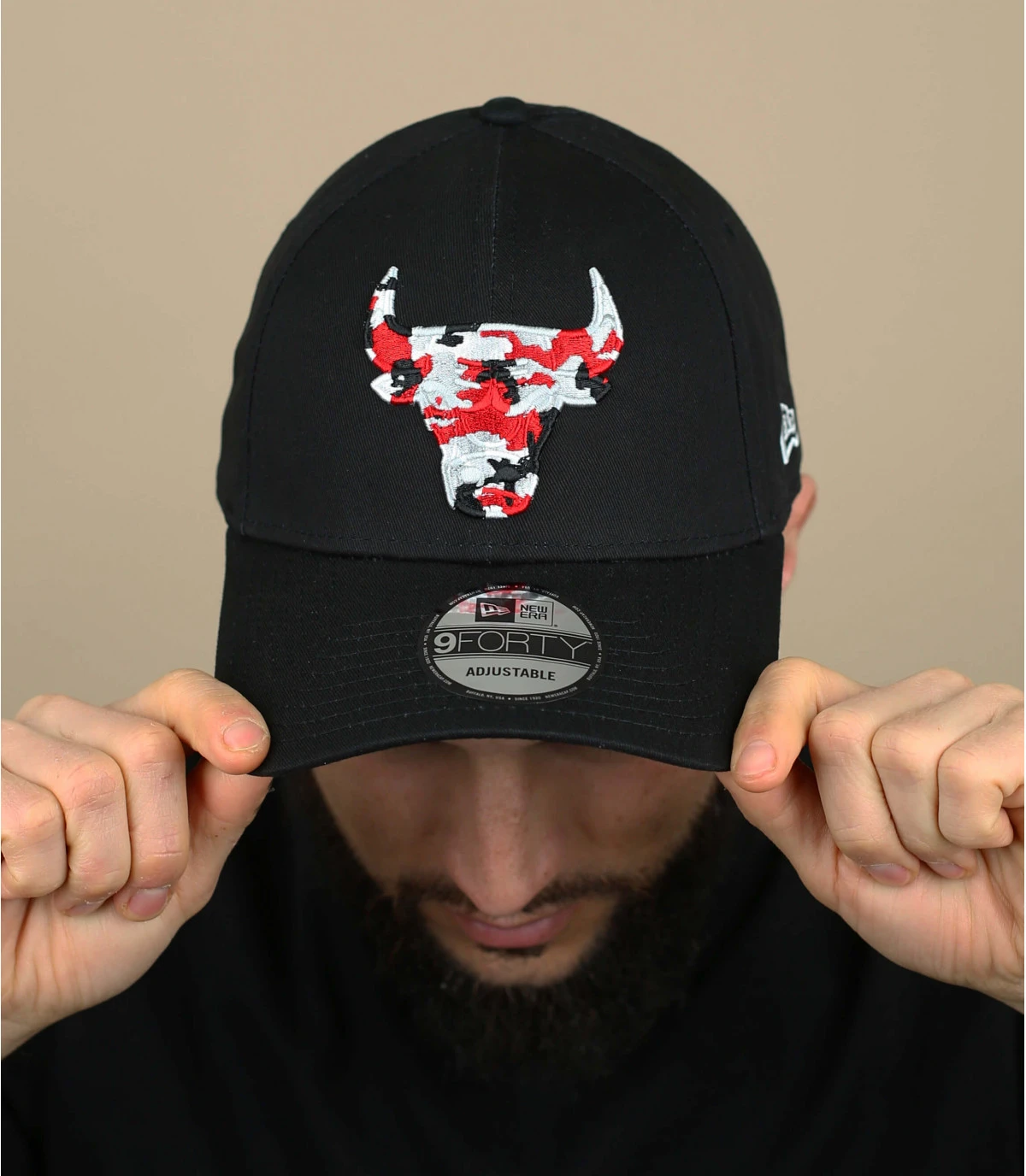 NEW ERA Casquette Wild Camo 940 Bulls Balck Red 3 NEW ERA Casquette Wild Camo 940 Bulls Balck Red