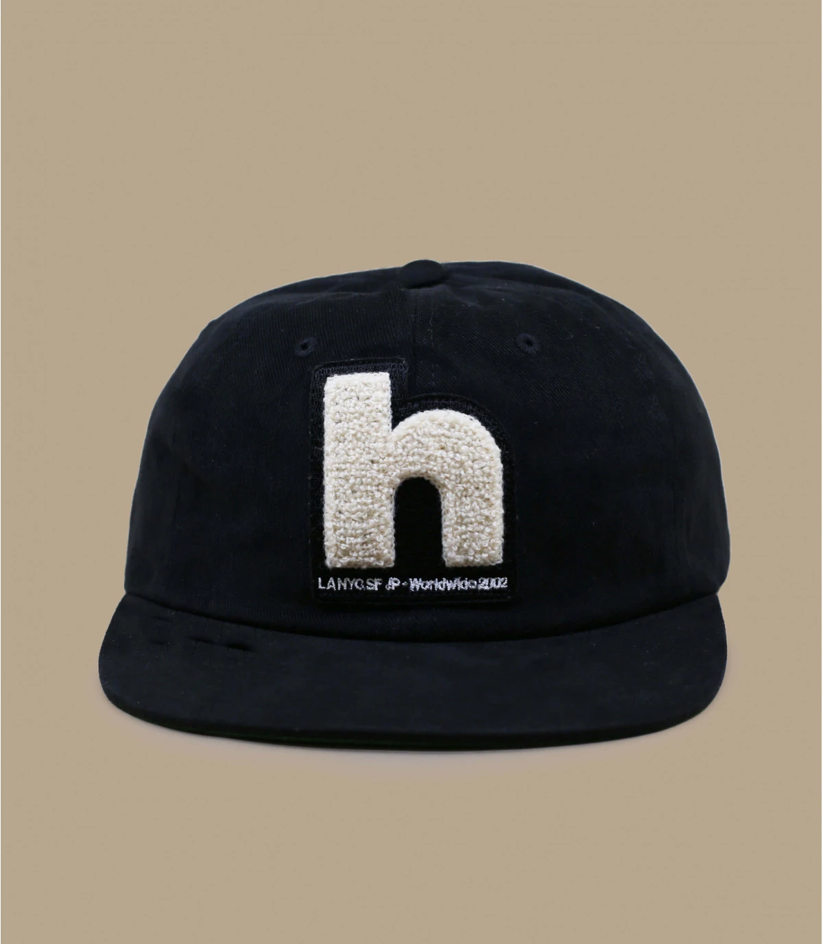 HUF Chenille Patch 6 Panel Black 4 HUF Chenille Patch 6 Panel Black – Image 2
