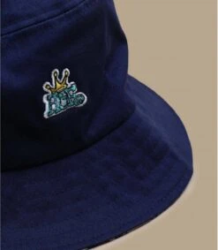 HUF Crown Reversible Bucket Navy Blazer 8 HUF Crown Reversible Bucket Navy Blazer -Monde Chapeau crown reversible bucket camel navy blazer 2