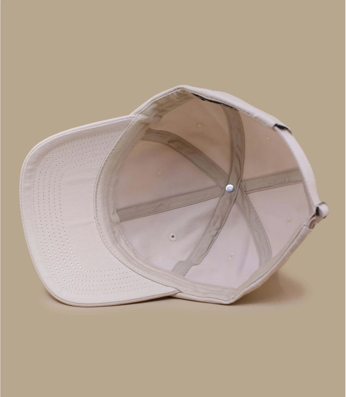 Dad Hat Blank Beige Washed 6 Dad Hat Blank Beige Washed – Image 4