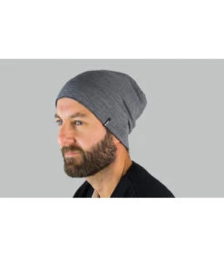Barts Eclipse Beanie Reversible Dark Heather -Monde Chapeau eclipse beanie dark heatherBarts20bonnet20long20gris20reversible