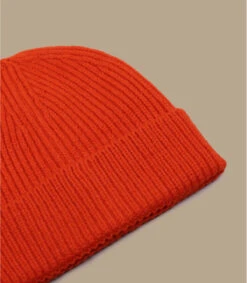 Engineered Knit Ribbed Beanie Fire Red -Monde Chapeau engineered knit ribbed beanie fire red 2