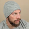 Engineered Knit Ribbed Beanie Light Grey 2 Engineered Knit Ribbed Beanie Light Grey -Monde Chapeau engineered knit ribbed beanie light grey