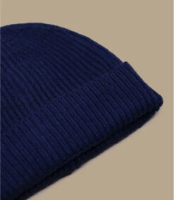 Engineered Knit Ribbed Beanie Oxford Navy -Monde Chapeau engineered knit ribbed beanie oxford navy 2