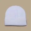 Engineered Knit Ribbed Beanie White 2 Engineered Knit Ribbed Beanie White -Monde Chapeau engineered knit ribbed beanie white