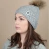 Evelina Real Fur Light Grey -Monde Chapeau evelina real fur light grey