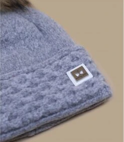 Evelina Real Fur Light Grey -Monde Chapeau evelina real fur light grey 2