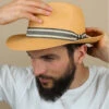 Stetson Fedora Panama Honey 1 Stetson Fedora Panama Honey -Monde Chapeau fedora panama honey