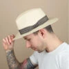 Stetson Fedora Panama Natural 2 Stetson Fedora Panama Natural -Monde Chapeau fedora panama naturalpanama20Stetson20paille20Fedora20Panama20natural