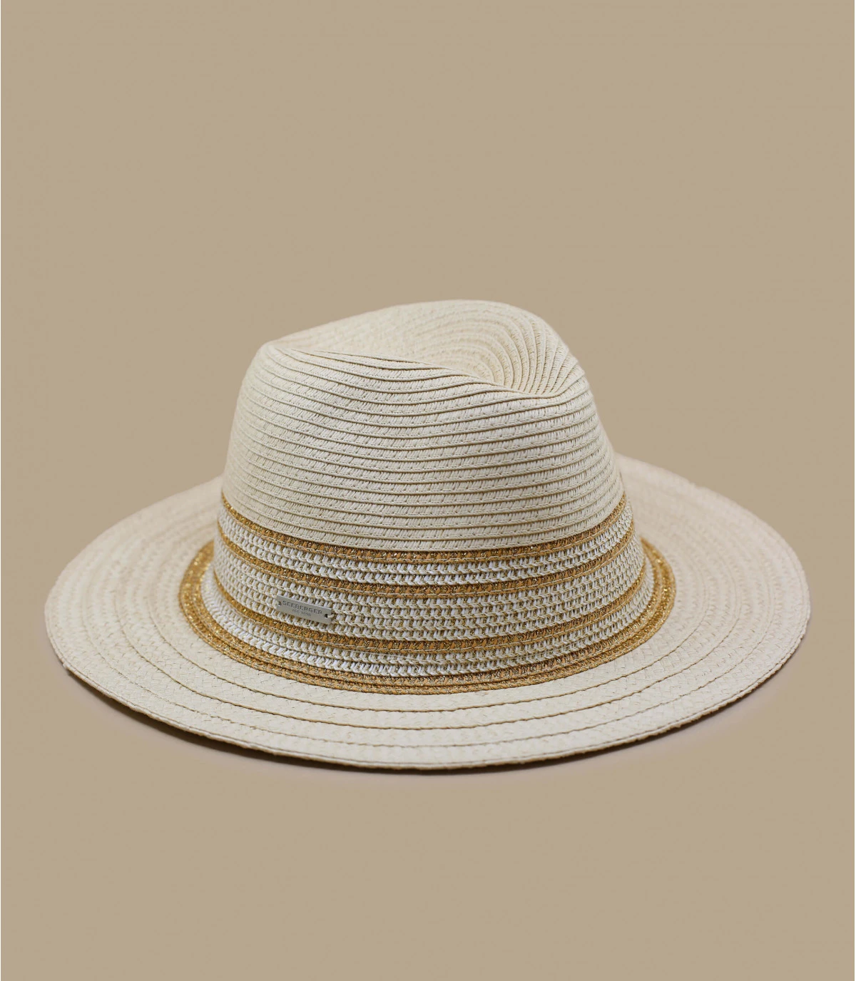 Seeberger Fedora Shiny Insert Linen Gold 4 Seeberger Fedora Shiny Insert Linen Gold – Image 2