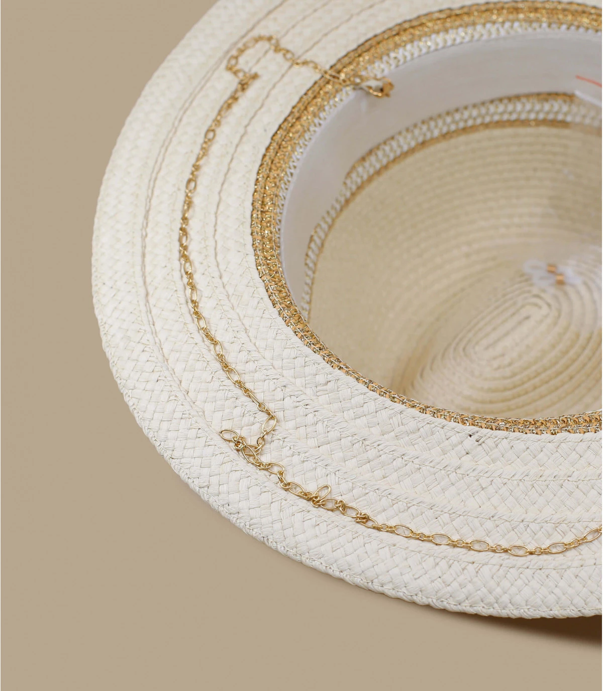 Seeberger Fedora Shiny Insert Linen Gold 6 Seeberger Fedora Shiny Insert Linen Gold – Image 4