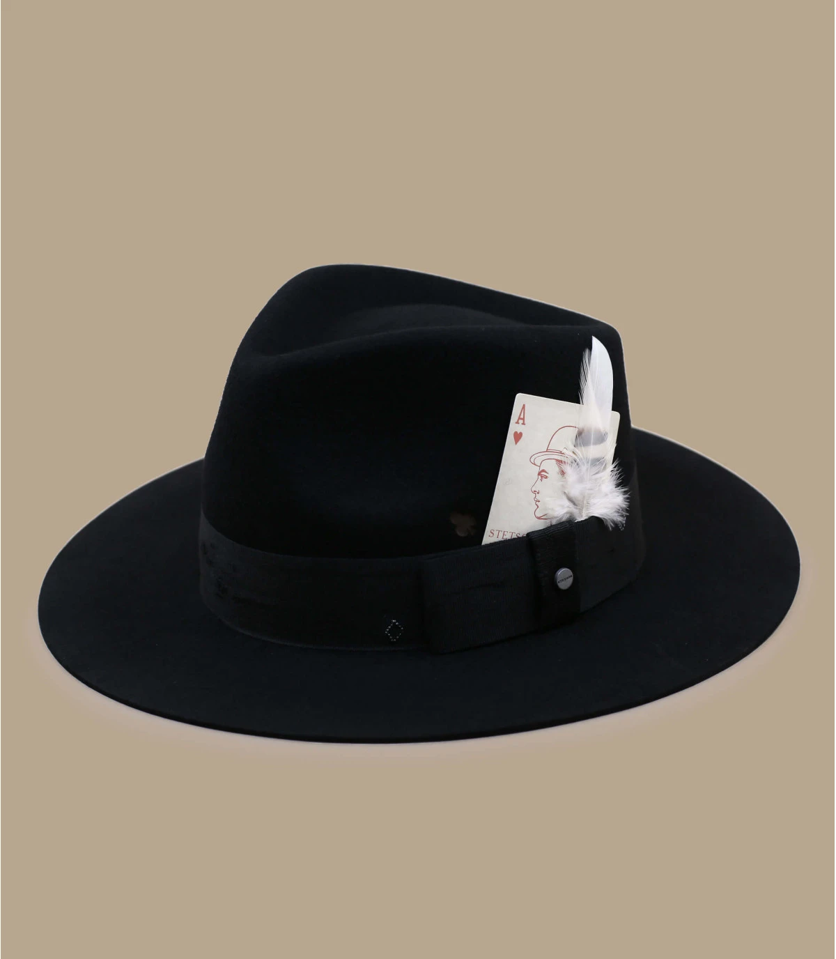Stetson Fedora Woolfelt Black 4 Stetson Fedora Woolfelt Black – Image 2