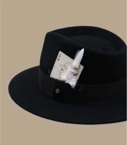Stetson Fedora Woolfelt Black 10 Stetson Fedora Woolfelt Black -Monde Chapeau fedora woolfelt black 2