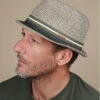 Barts Fluoriet Black -Monde Chapeau fluoriet blacktrilby20paille20rayure20Fluoriet20black