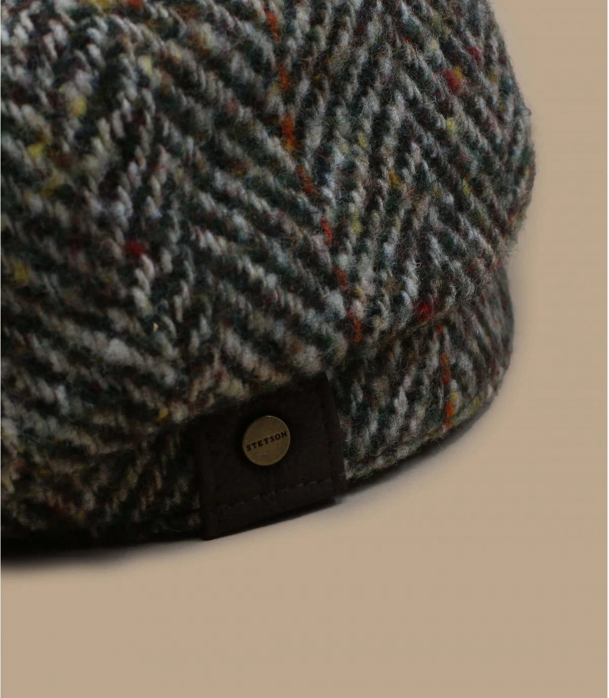 Stetson Hatteras Herringbone Beige Olive 4 Stetson Hatteras Herringbone Beige Olive – Image 2
