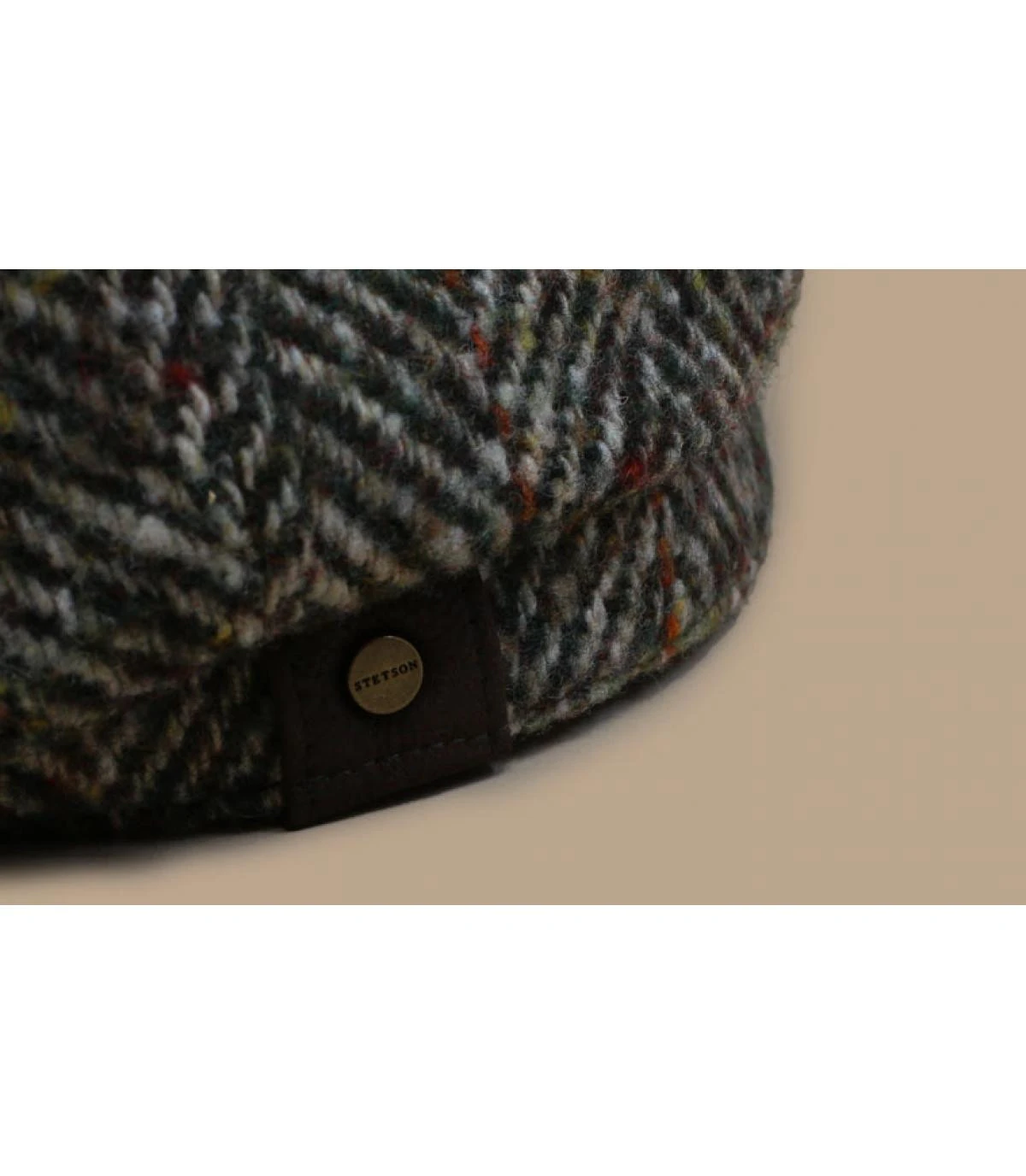 Stetson Hatteras Herringbone Beige Olive 5 Stetson Hatteras Herringbone Beige Olive – Image 3