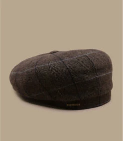 Stetson Hatteras Wool Brown Herringbone -Monde Chapeau hatteras wool brown herringbone 2