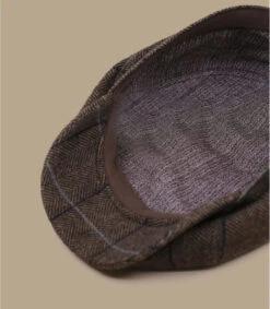 Stetson Hatteras Wool Brown Herringbone -Monde Chapeau hatteras wool brown herringbone 3