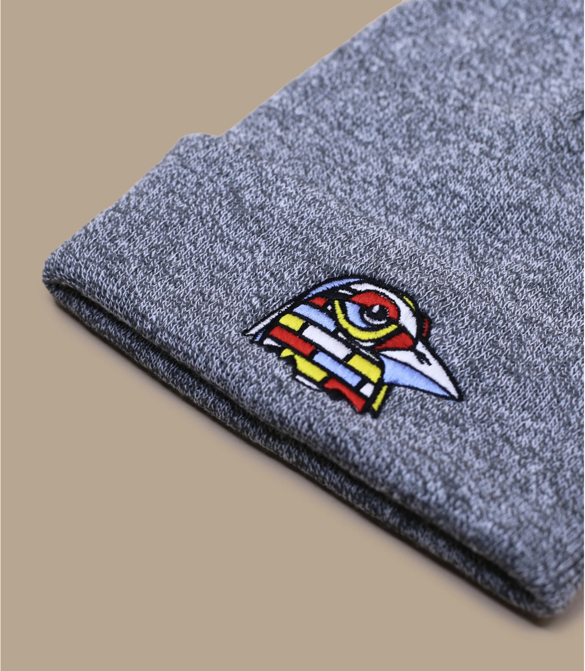 Keim Street Bird Beanie Heather Grey 6 Keim Street Bird Beanie Heather Grey – Image 4