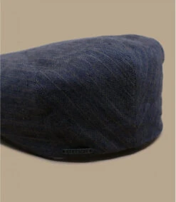 Stetson Kent Cotton Linen Blue Strips -Monde Chapeau kent cotton linen blue strips 2