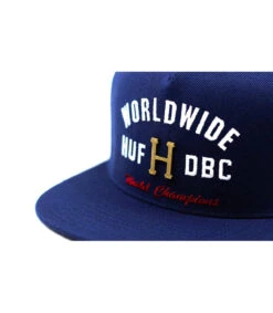 HUF Metal H Strapback Moon Indigo -Monde Chapeau metal h strapback moon indigocasquette20Huf20bleu20logo20metal