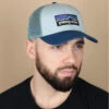 Patagonia P6 Logo Lopro Trucker Steam Blue -Monde Chapeau p6 logo lopro trucker steam blue