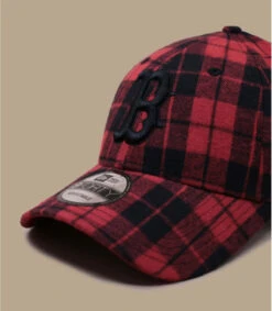 NEW ERA Plaid 9Forty Boston Scarlet -Monde Chapeau plaid 9forty boston scarlet 2