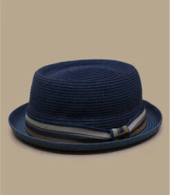 Stetson Pork Pie Toyo Blue -Monde Chapeau pork pie toyo blue 1