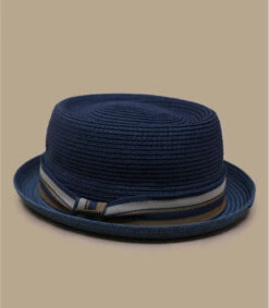Stetson Pork Pie Toyo Blue -Monde Chapeau pork pie toyo blue 2