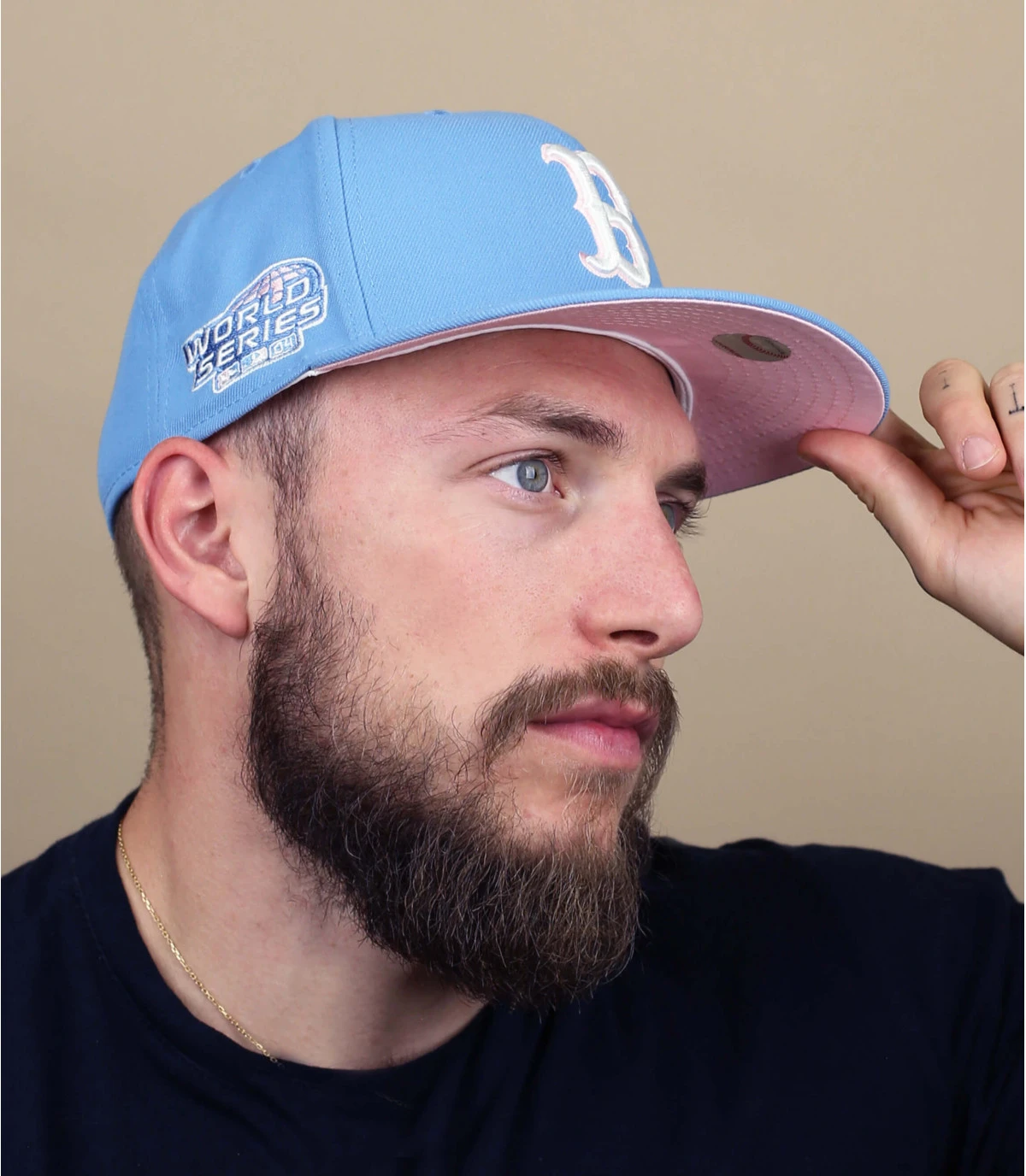 NEW ERA Side Patch 5950 Boston Red Sox Sky Pink 3 NEW ERA Side Patch 5950 Boston Red Sox Sky Pink