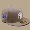 NEW ERA Side Patch 5950 NY Yankees Camel Pink -Monde Chapeau side patch 5950 ny yankees camel pink
