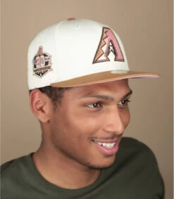 NEW ERA Side Patch 59Fifty Arizona Diamondbacks Bronze Chrome Brown Pink